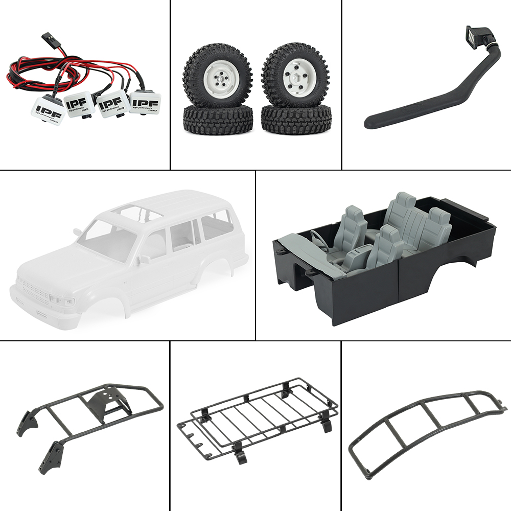 Rc Hobby Grade Crawler - LC80 Hard Body Mount Roof Rack