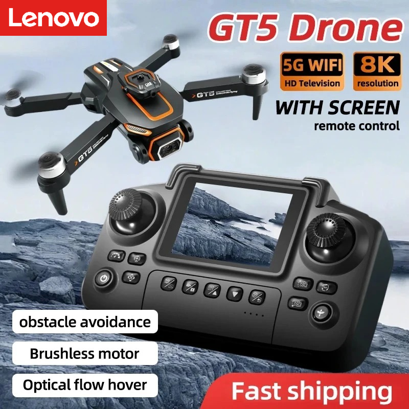 Rc Hobby China - Lenovo GT5 Mini Drone 4K HD