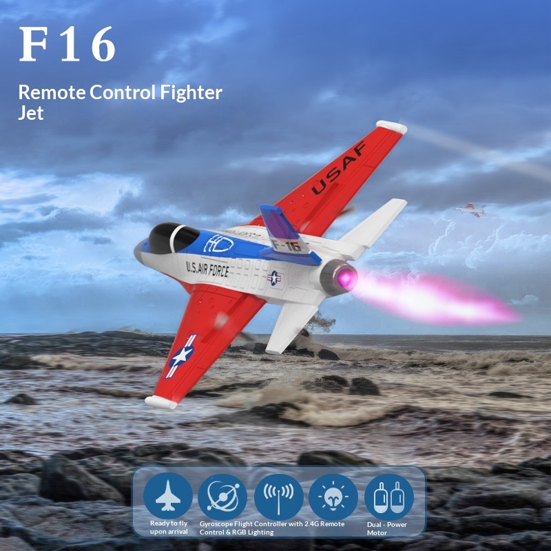 Rc Hobby Plane - VOLANTEXRC F‑16 RC Fighter Jet 2‑Channel