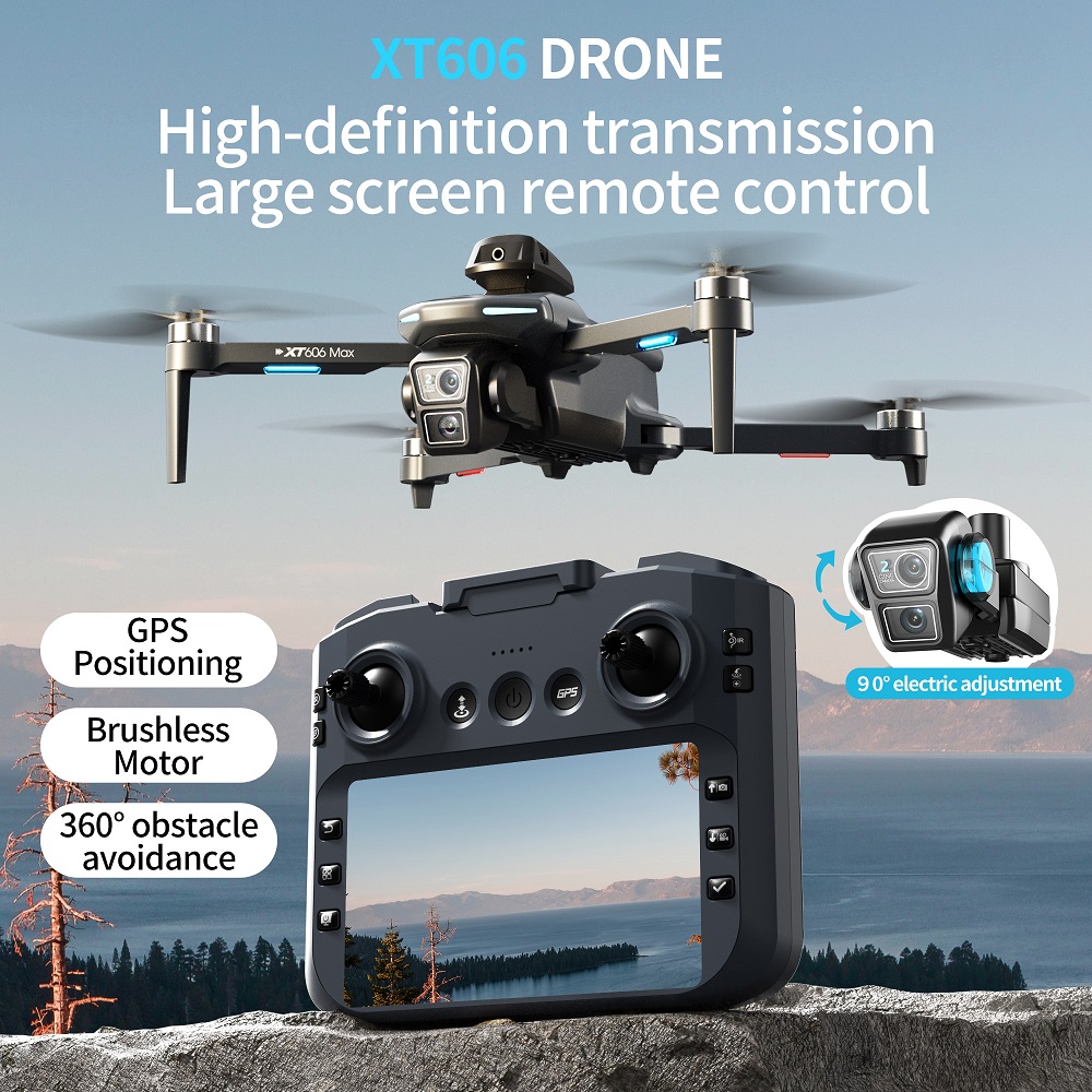 XT606 MAX 3 battery Drone 4k 8 - Rc Hobby China review and price