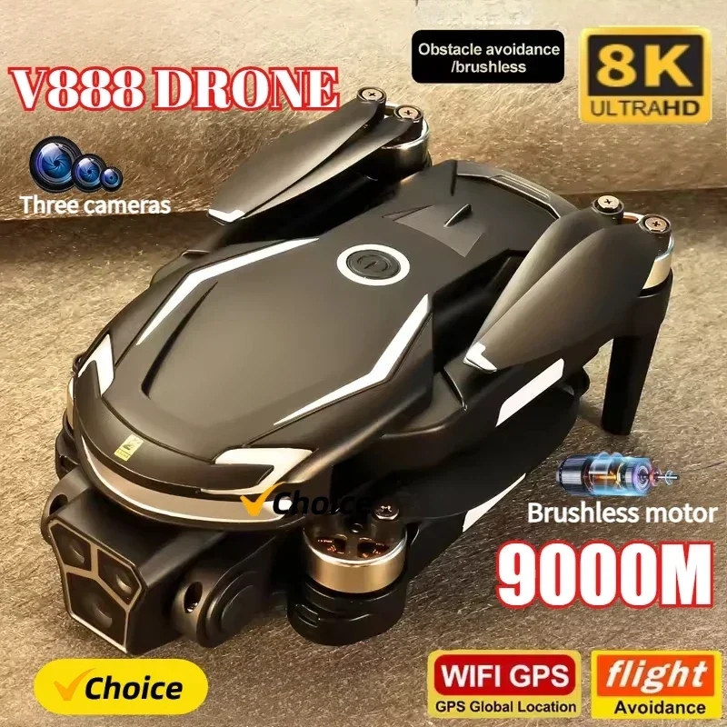 New V888 Drone 8K GPS Triple C - Rc Hobby China review and price